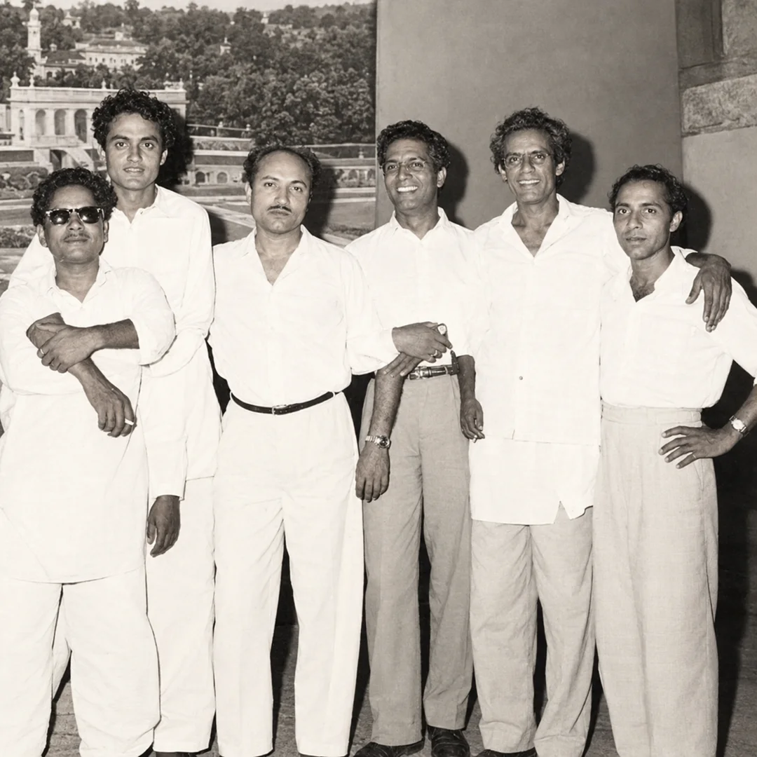 With friends and colleagues from the Lahore film world